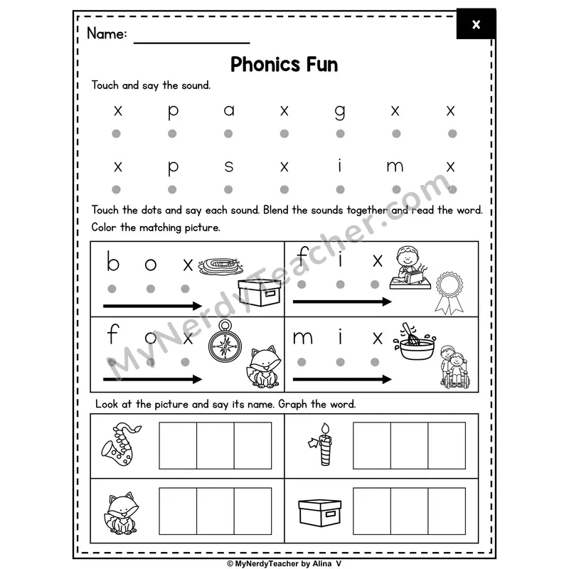 Letter X Phonics Intervention — Editable PowerPoint Intervention