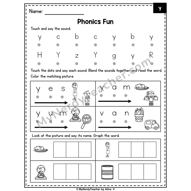 Letter Y Phonics Intervention — Editable PowerPoint Intervention