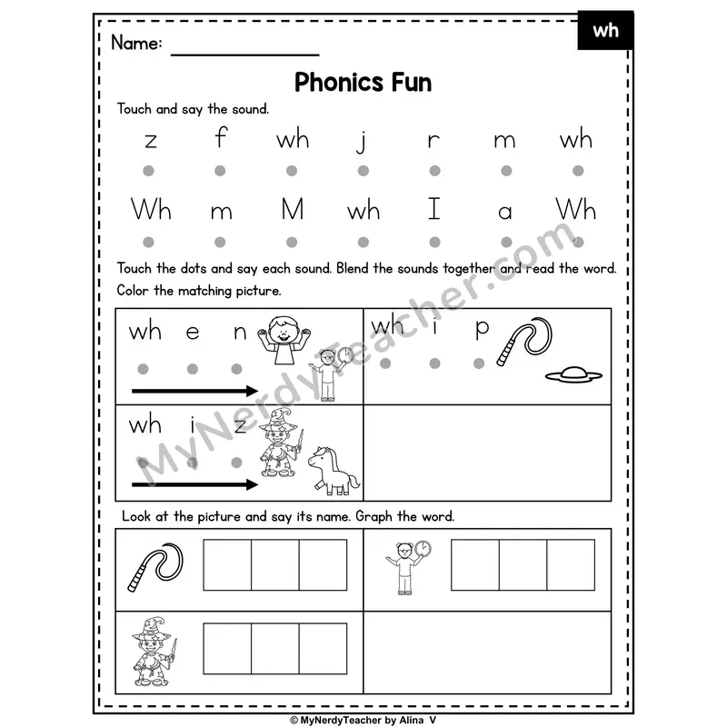 Digraph wh Phonics Intervention — Editable PowerPoint Intervention