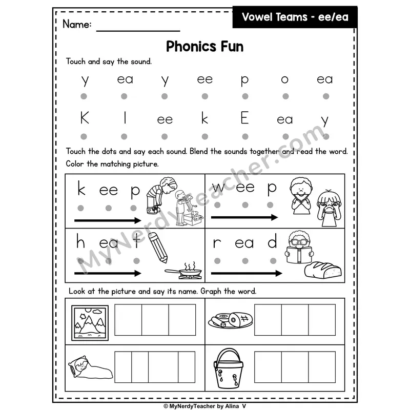Vowel Team ee, ea Phonics Intervention — Editable PowerPoint Intervention