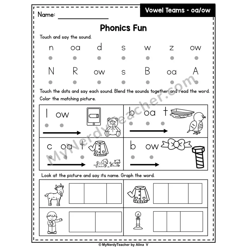 Vowel Team oa, ow Phonics Intervention — Editable PowerPoint Intervention