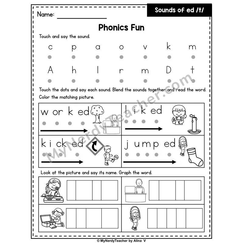 Sounds of -ed (/t/) Phonics Intervention — Editable PowerPoint Intervention