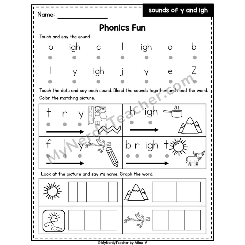 Y and igh as Long I Phonics Intervention — Editable PowerPoint Intervention