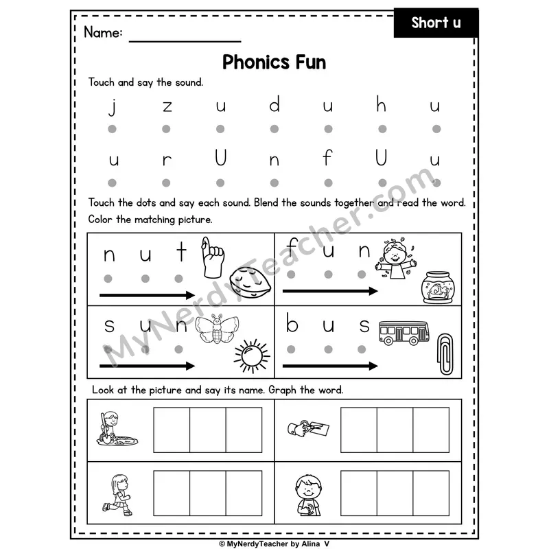 Short U CVC Phonics Intervention — Editable PowerPoint Intervention
