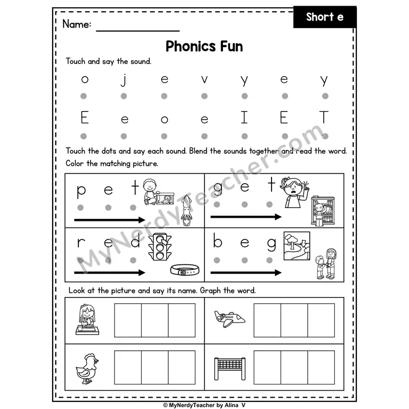 Short E CVC Phonics Intervention — Editable PowerPoint Intervention