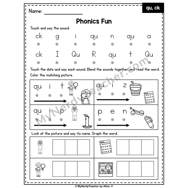 qu and ck Phonics Intervention — Editable PowerPoint Intervention