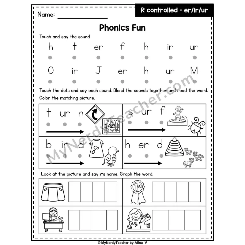 R-Controlled er, ir, ur Phonics Intervention — Editable PowerPoint Intervention
