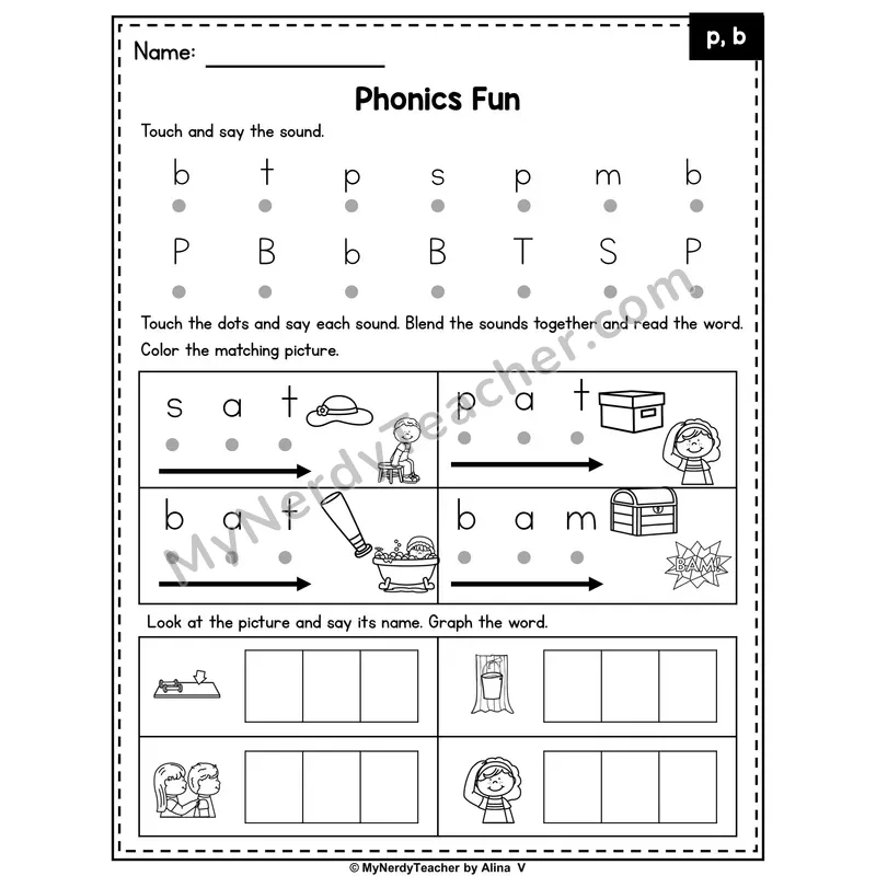 Letters P and B Phonics Intervention — Editable PowerPoint Intervention