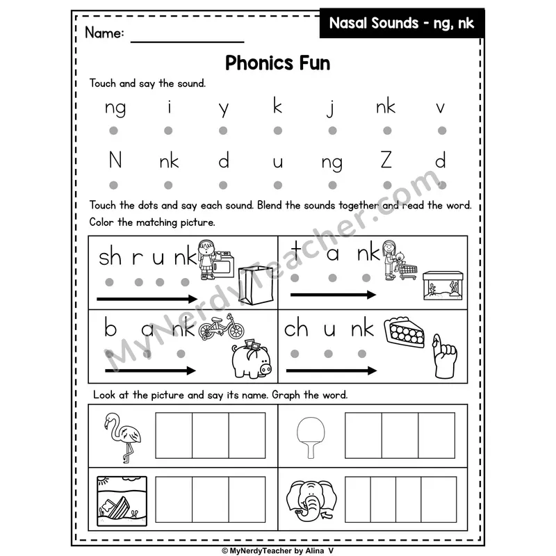 Nasal Sounds ng, nk Phonics Intervention — Editable PowerPoint Intervention