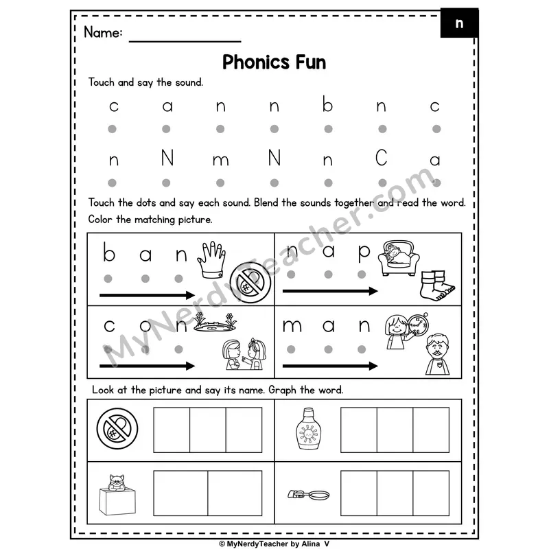 Letter N Phonics Intervention — Editable PowerPoint Intervention