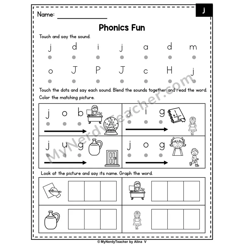 Letter J Phonics Intervention — Editable PowerPoint Intervention