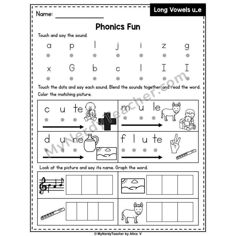 Long Vowel u_e Phonics Intervention — Editable PowerPoint Intervention
