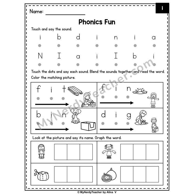 Letter I Phonics Intervention — Editable PowerPoint Intervention
