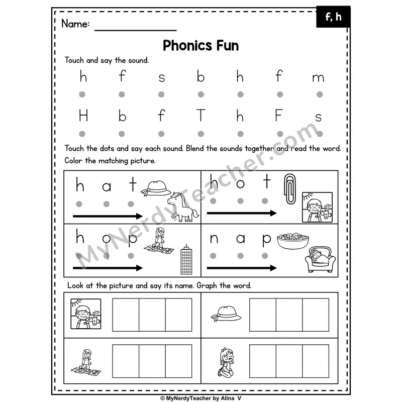 Letters F and H Phonics Intervention — Editable PowerPoint Intervention