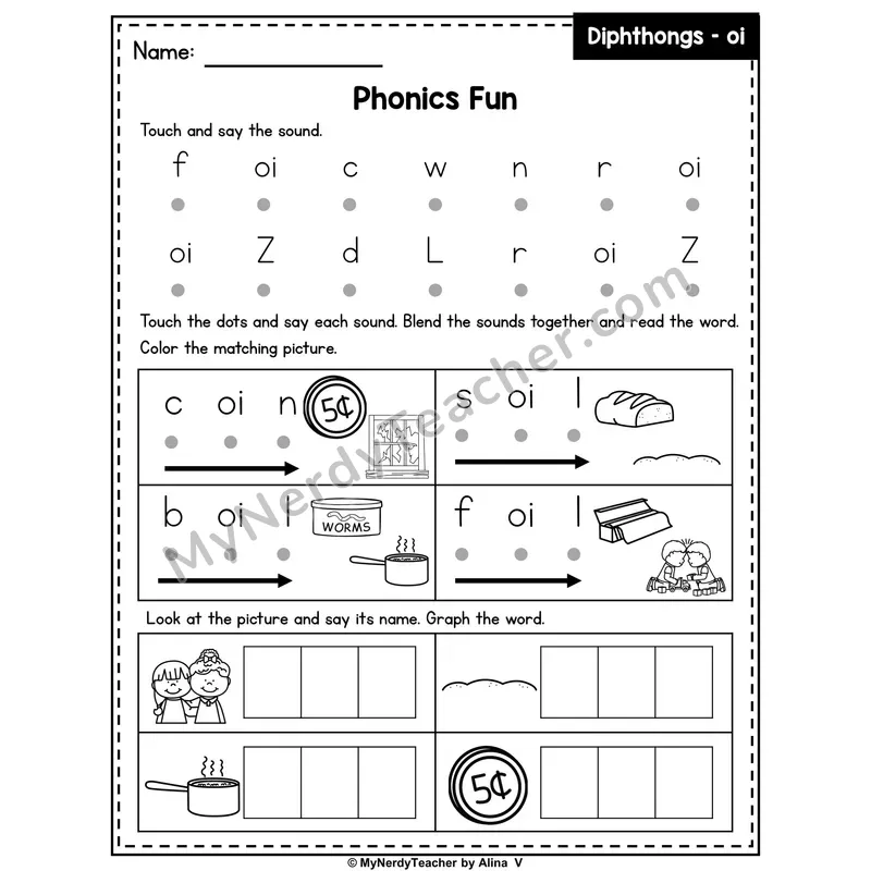 Diphthong oi Phonics Intervention — Editable PowerPoint Intervention