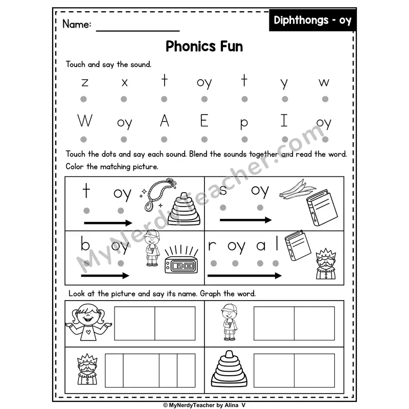 Diphthong oy Phonics Intervention — Editable PowerPoint Intervention