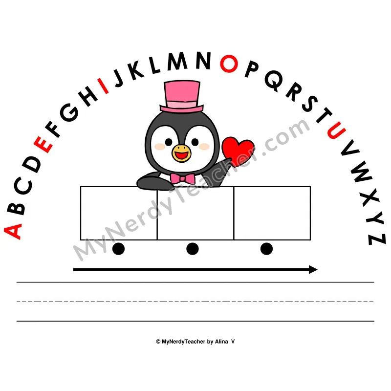 Alphabet Arc Mat — Valentine's Day Letter Recognition & Word Building