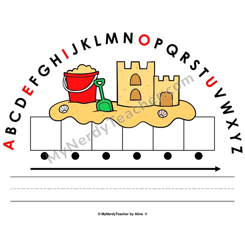 Alphabet Arc Mat — Summer Letter Recognition & Word Building