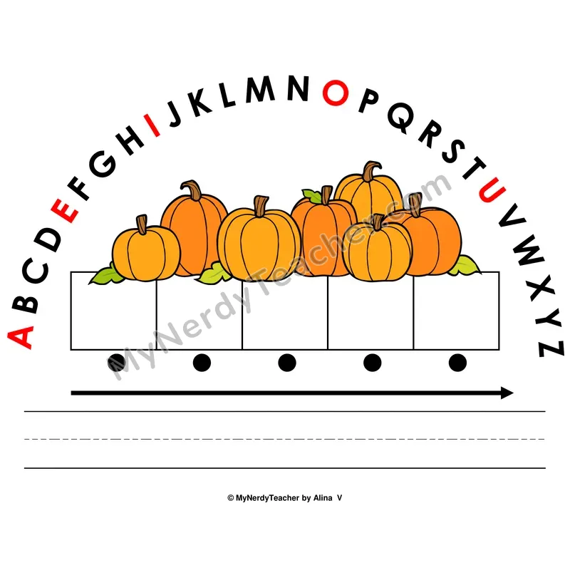 Alphabet Arc Mat — Fall Letter Recognition & Word Building