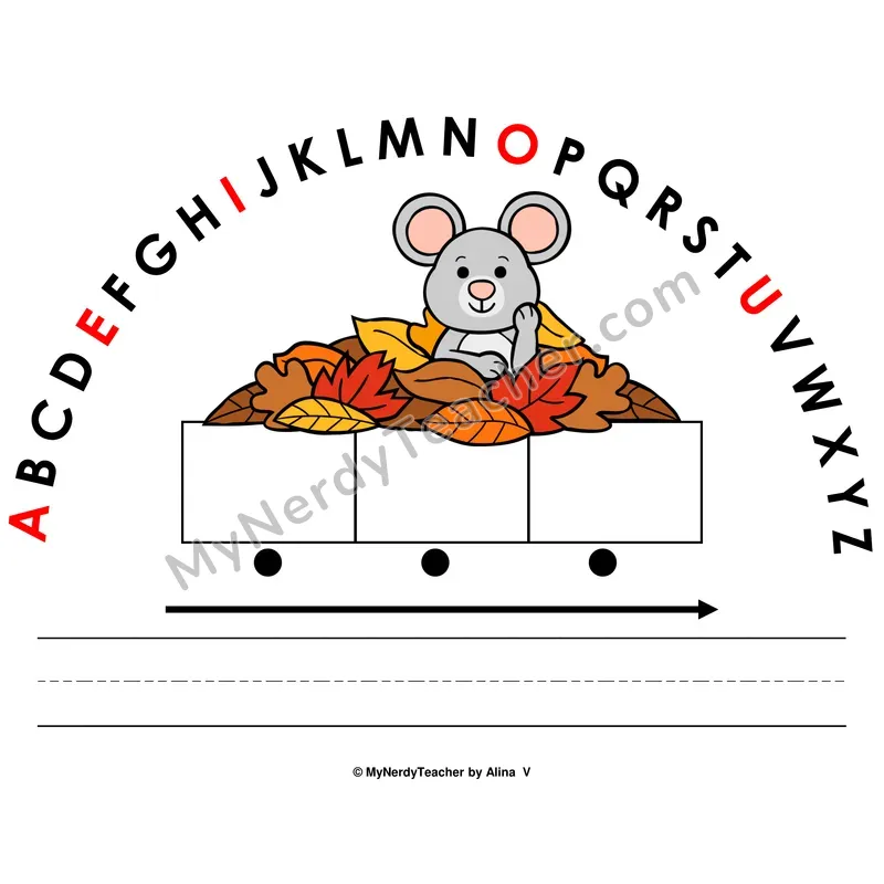Alphabet Arc Mat — Fall Letter Recognition & Word Building
