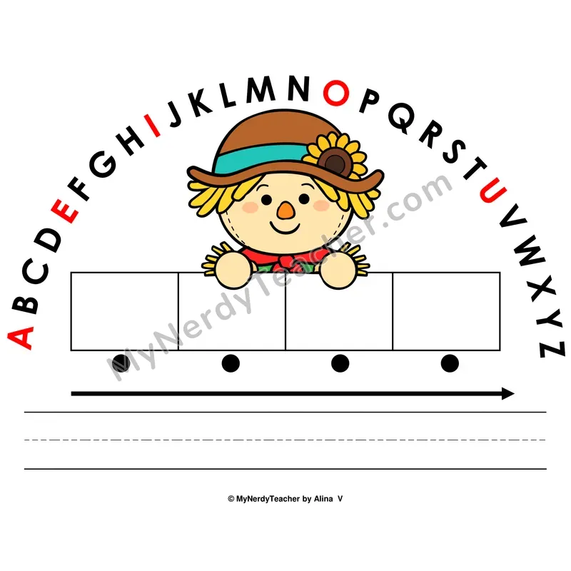 Alphabet Arc Mat — Fall Letter Recognition & Word Building