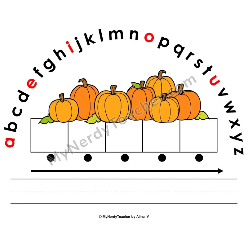 Alphabet Arc Mat — Fall Letter Recognition & Word Building