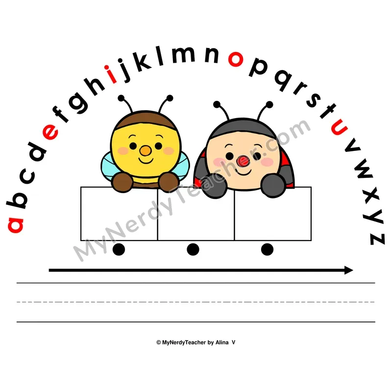 Alphabet Arc Mat — Bugs / Insects Letter Recognition & Word Building