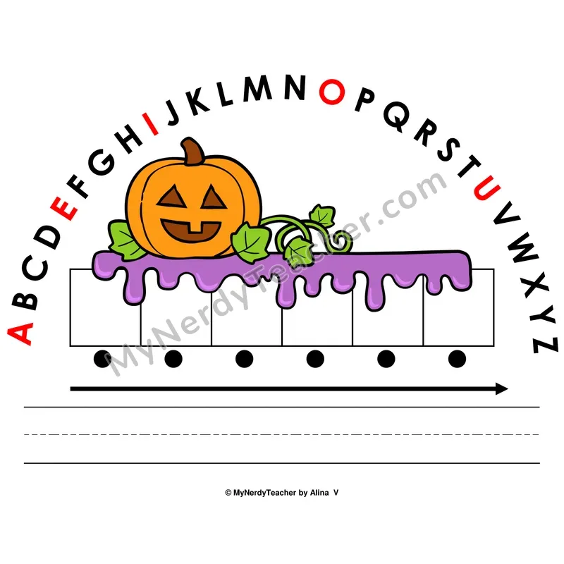 Alphabet Arc Mat — Halloween Letter Recognition & Word Building