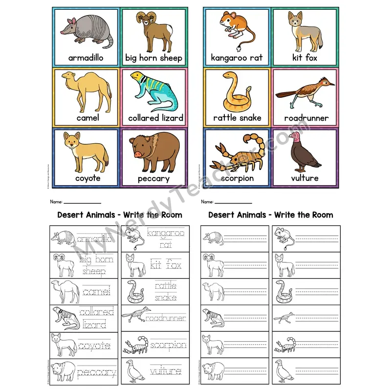 Write the Room — Desert Animals