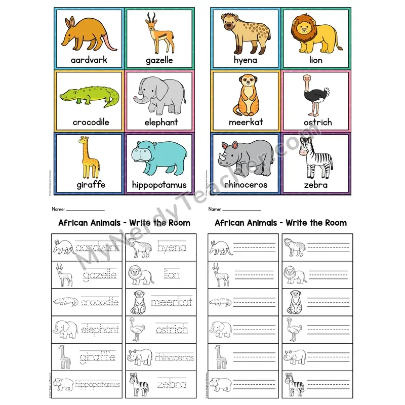 Write the Room — African Animals