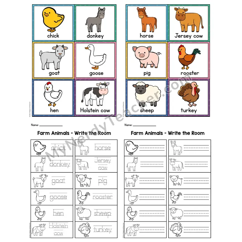 Write the Room — Farm Animals