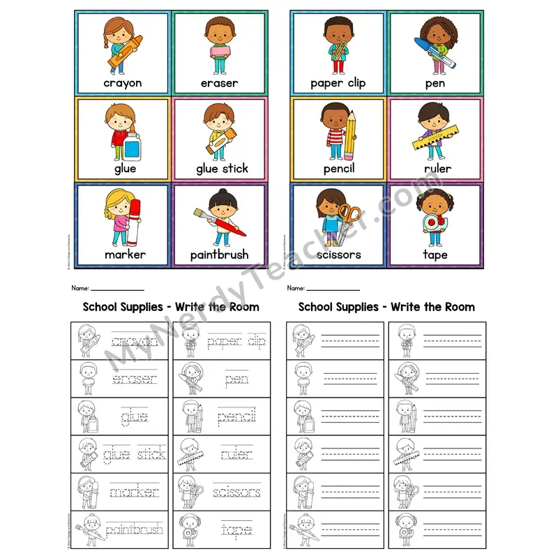 Write the Room — School Supplies