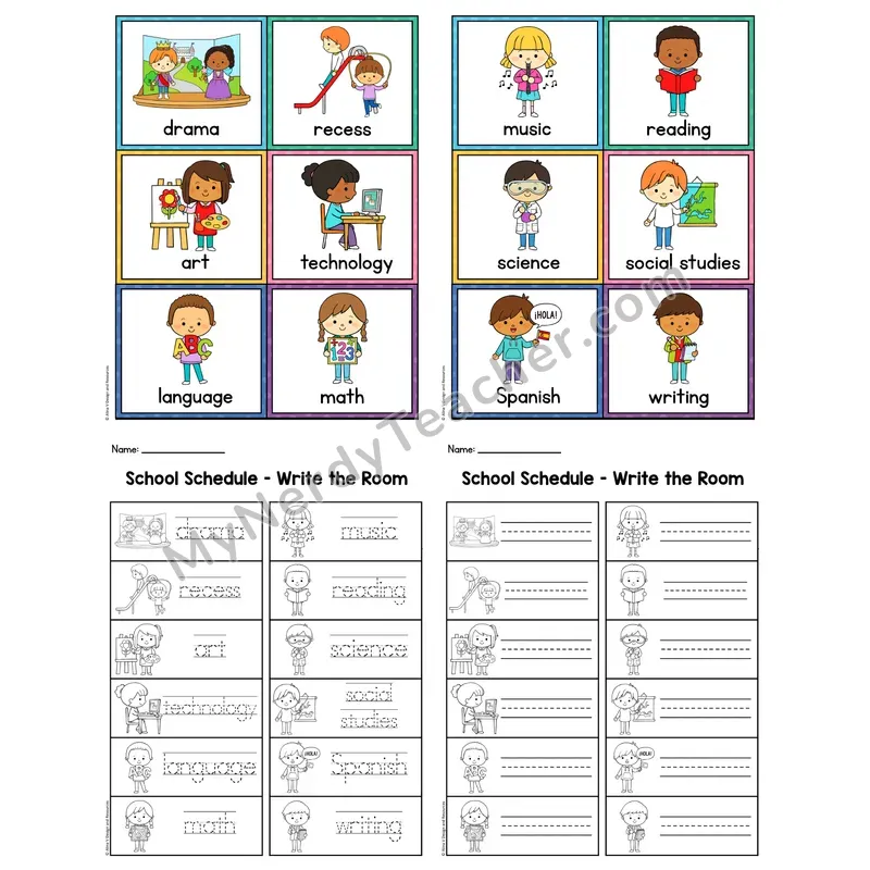 Write the Room — School Schedule