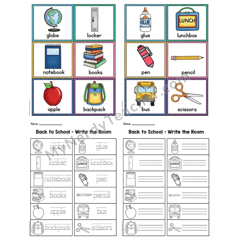 Write the Room — Back to School