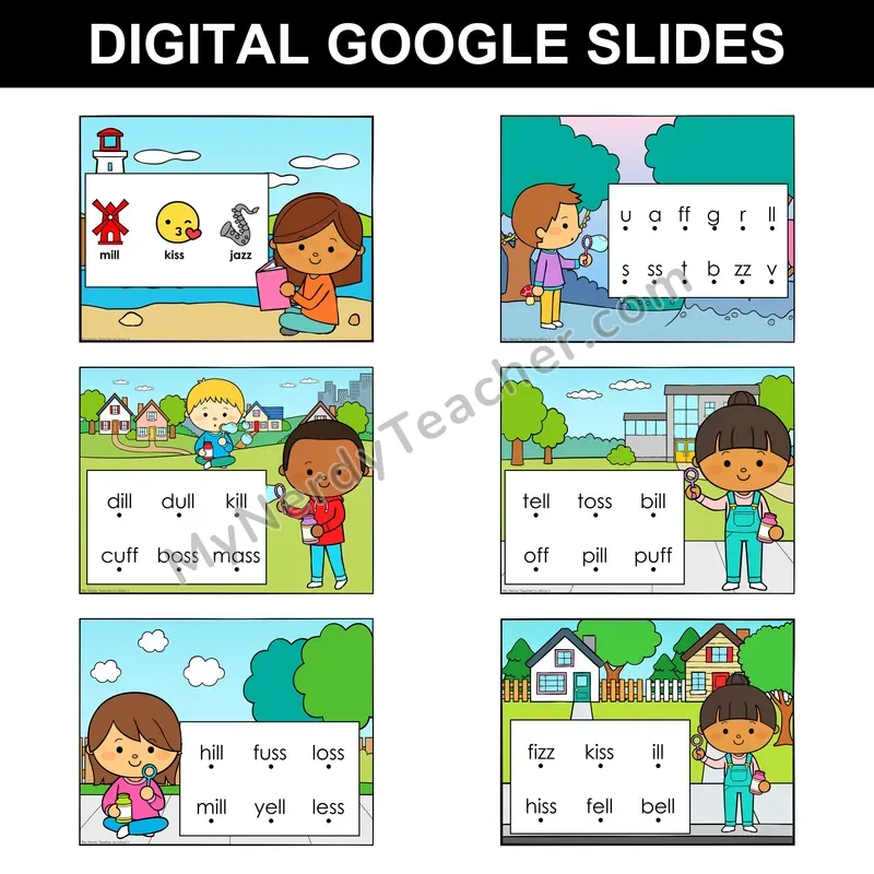 FLOSS Rule (ff, ll, ss, zz) Fluency Strips — Word Reading
