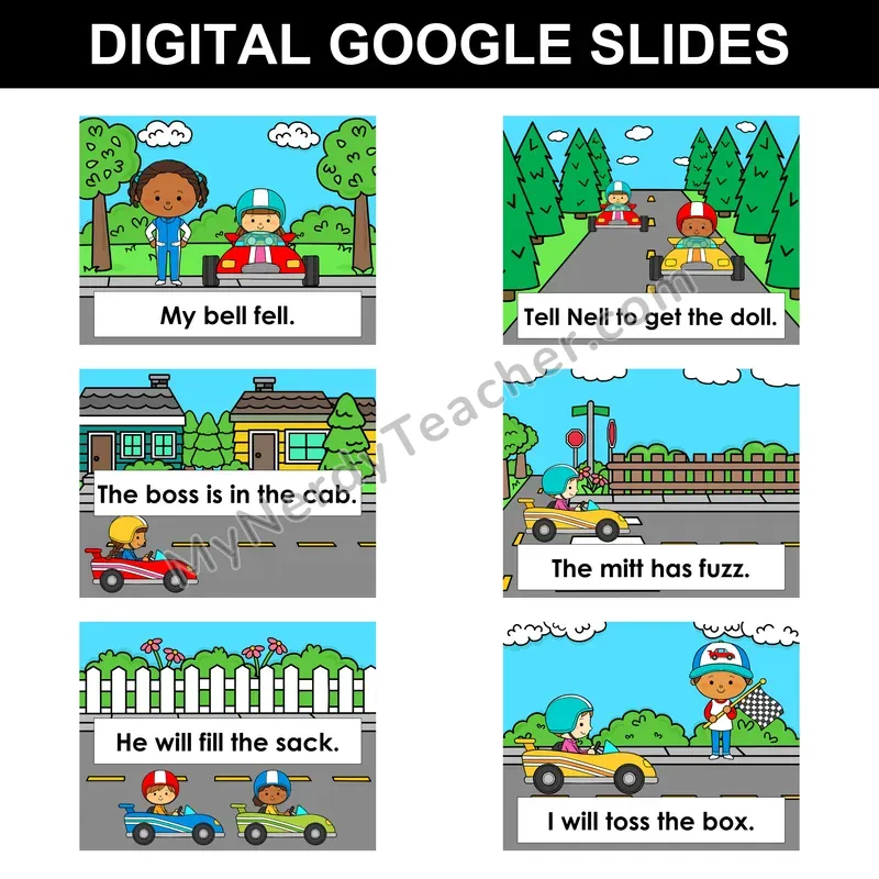 FLOSS Rule (ff, ll, ss, zz) Fluency Strips — Sentence Reading