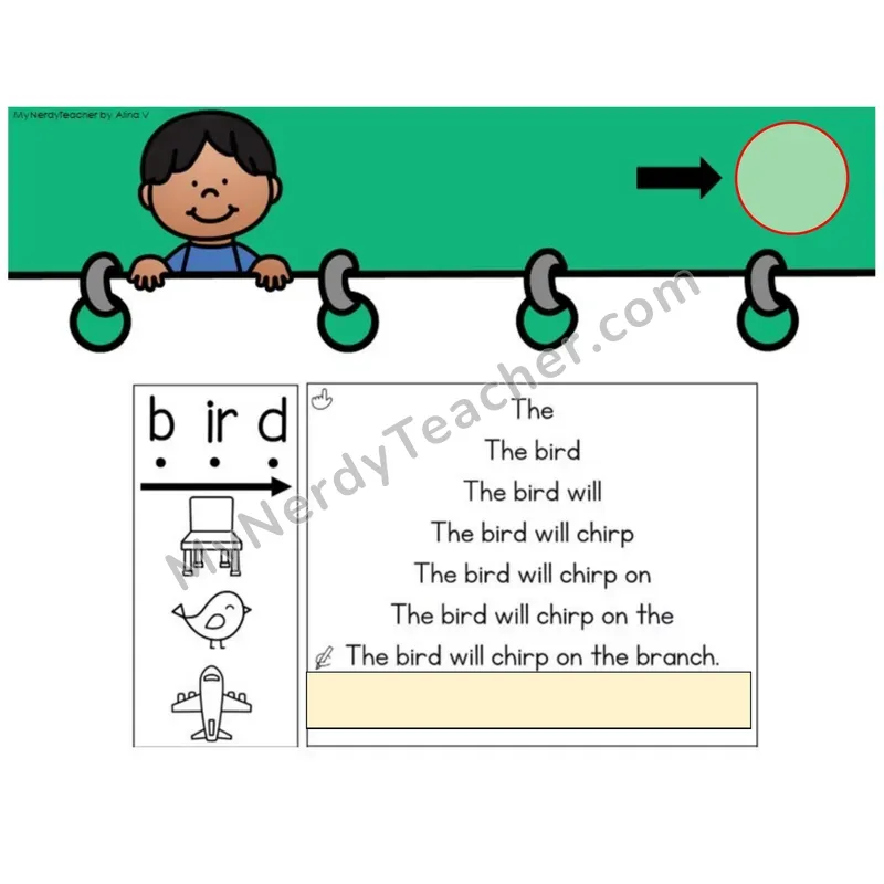 R-Controlled Vowels er, ir, ur Sentence Pyramids — Digital Activity