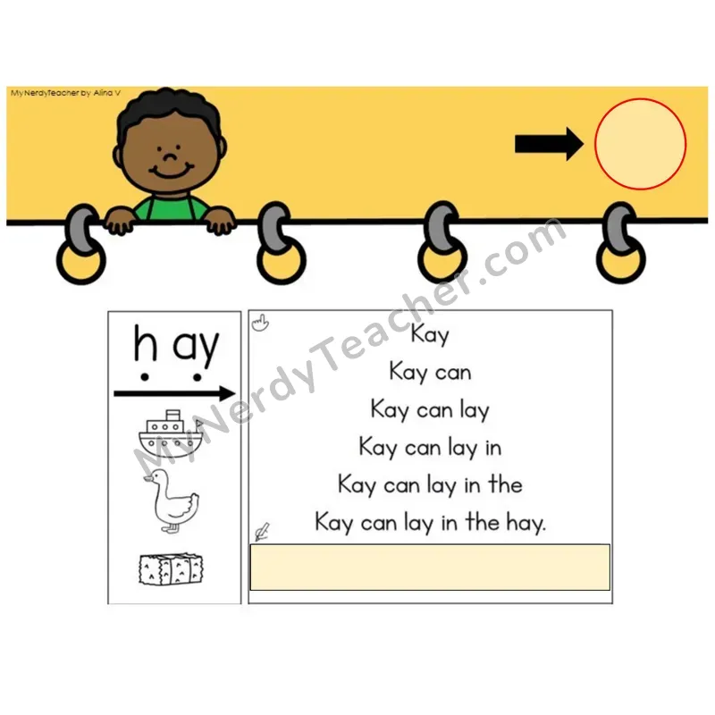 Vowel Teams ai, ay /ā/ Sentence Pyramids — Digital Activity