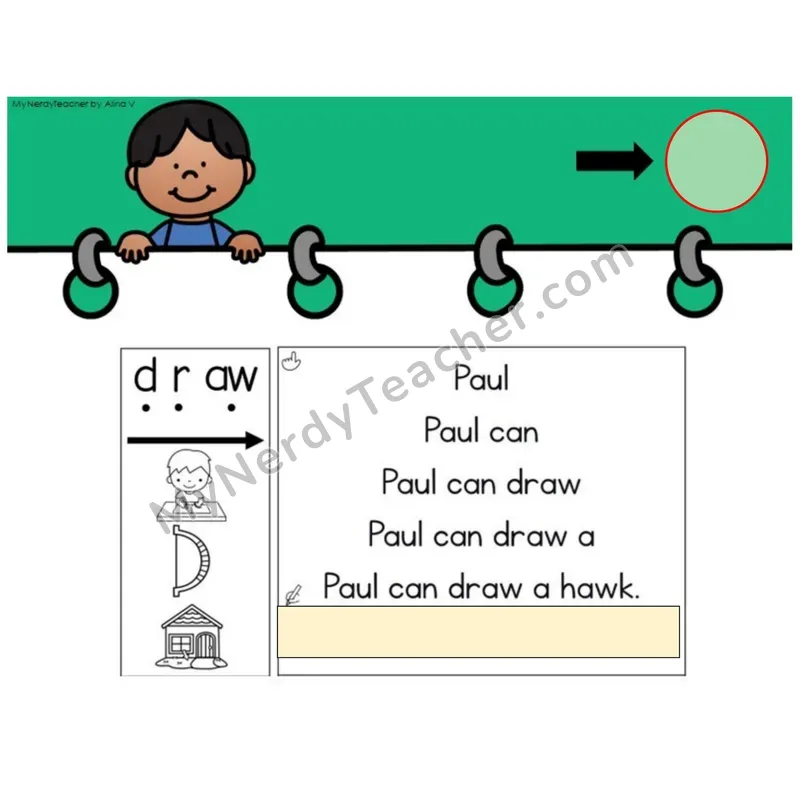 Vowel Teams au, aw /aw/ Sentence Pyramids — Digital Activity