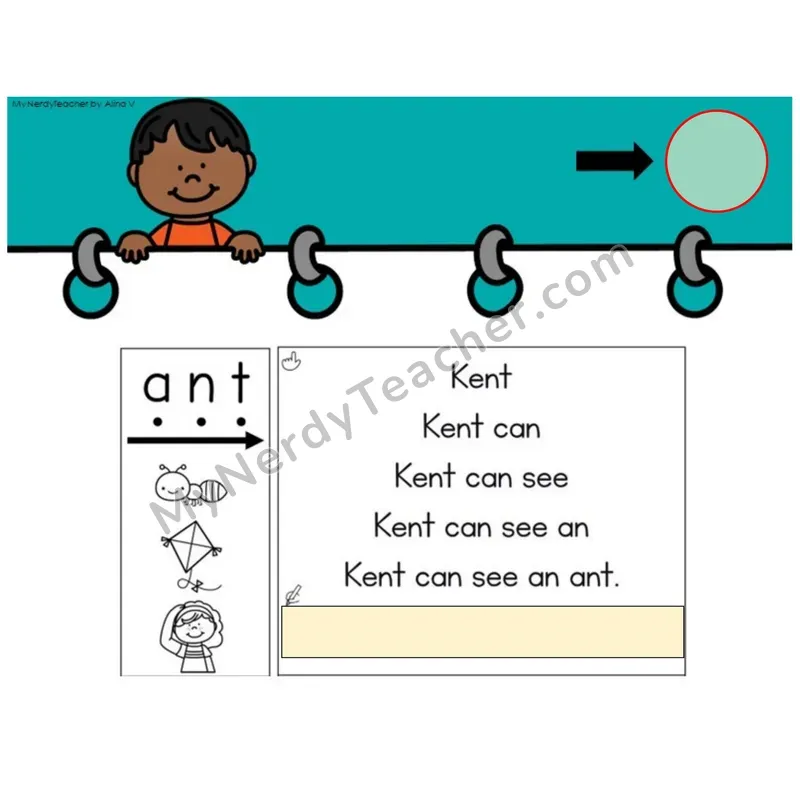Ending Blend -nt Sentence Pyramids — Digital Activity