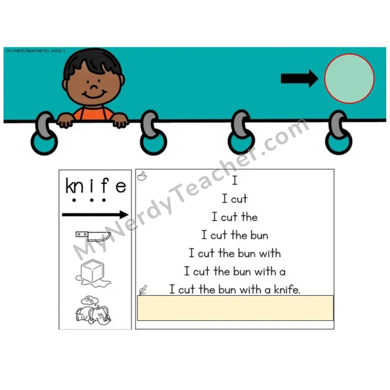 Silent Letter kn /n/ Sentence Pyramids — Digital Activity