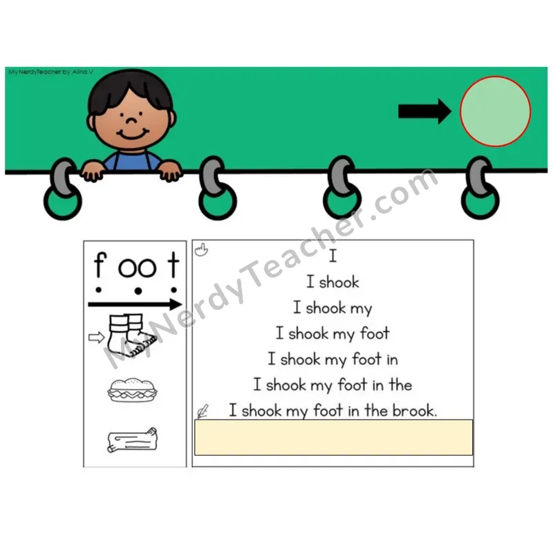 Other Vowel Teams oo /oo/ (book) Sentence Pyramids — Digital Activity