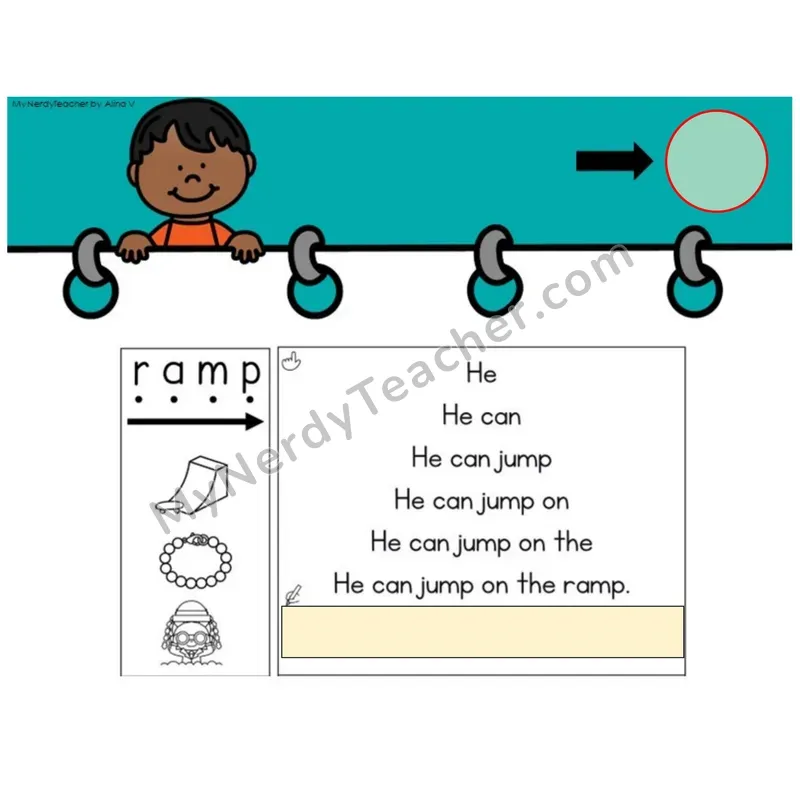 Ending Blend -mp Sentence Pyramids — Digital Activity