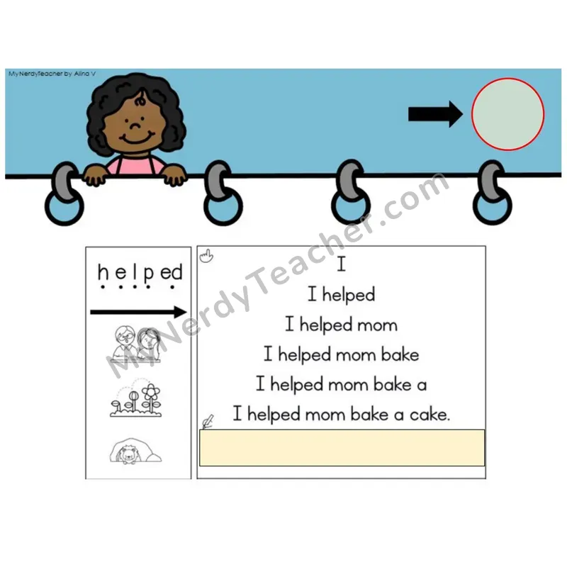 Suffix -ed Sounds /t/ Sentence Pyramids — Digital Activity