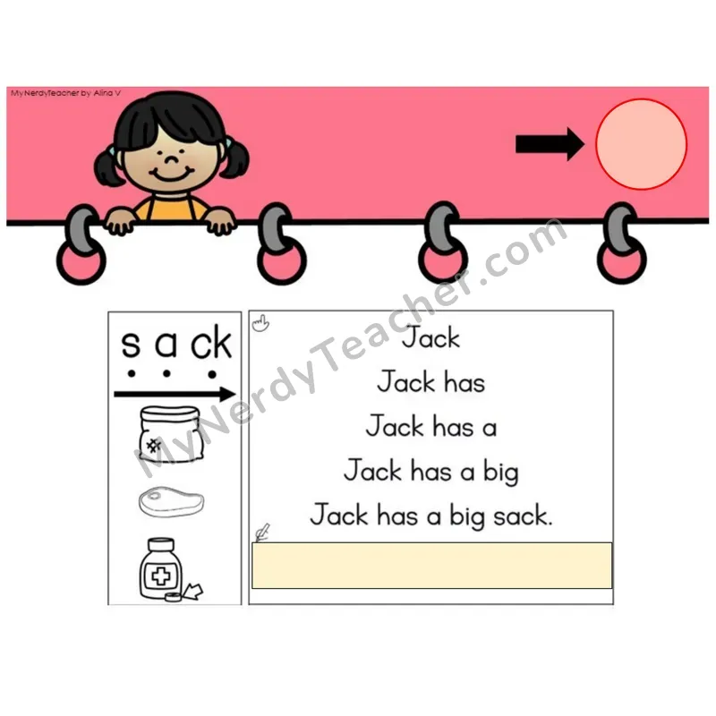 Digraph ck /k/ Sentence Pyramids — Digital Activity