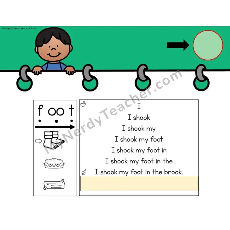 Other Vowel Teams oo /oo/ (book) Sentence Pyramids — Digital Activity