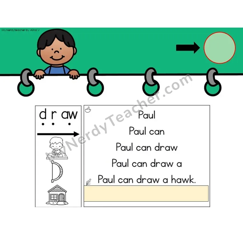 Vowel Teams au, aw /aw/ Sentence Pyramids — Digital Activity