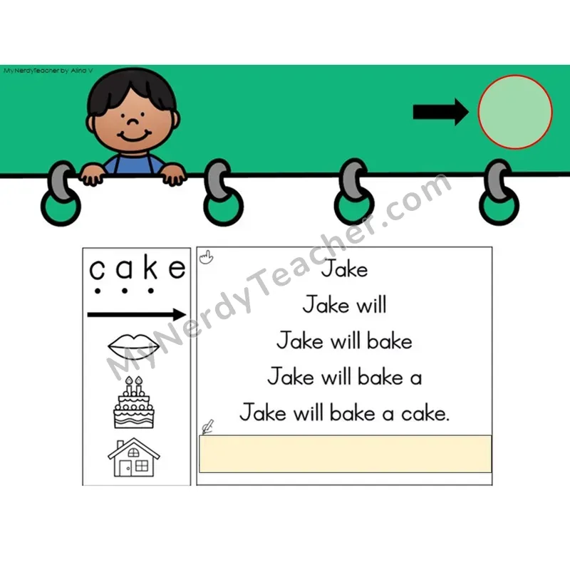 Long A Silent E (a_e) /ā/ Sentence Pyramids — Digital Activity