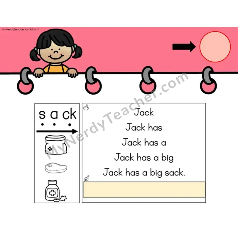 Digraph ck /k/ Sentence Pyramids — Digital Activity