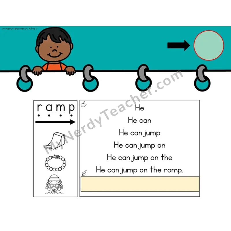 Ending Blend -mp Sentence Pyramids — Digital Activity